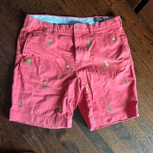 Polo Ralph Lauren Mens Stretched Classic Fit Shorts Squash Cricket Pink Size 36